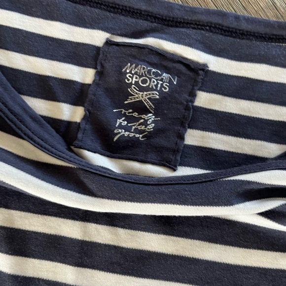 Oh so soft! MARCCAIN SPORTS top with navy & white stripes. Ex cond, size small. - Picture 5 of 6